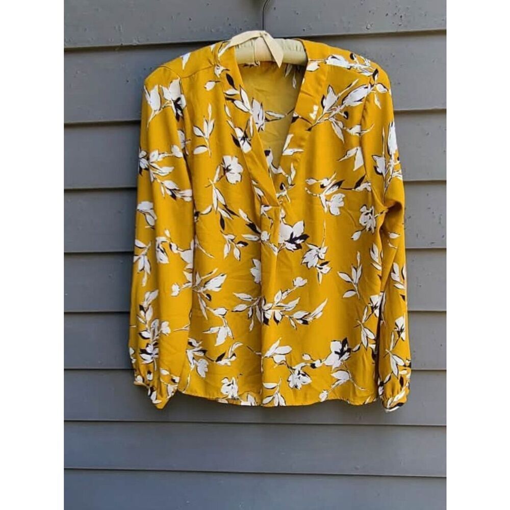PaperMoon Gold Black Floral Top No Size